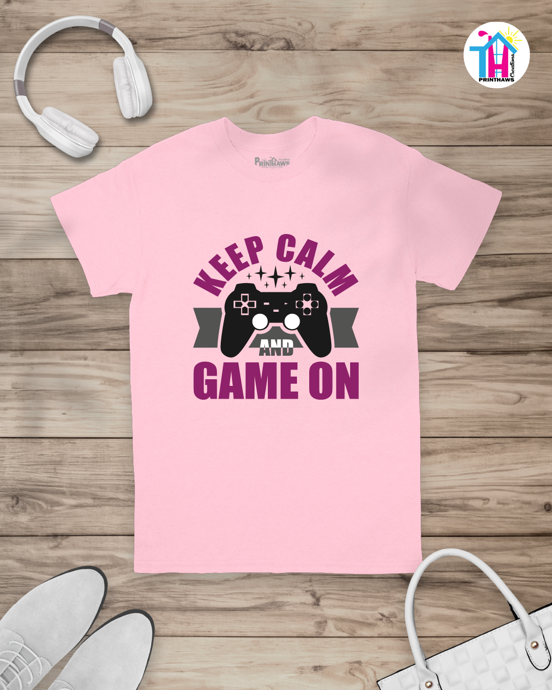 Keep Calm - Jeri Kid Gamer T-Shirt By Printhaws Creations