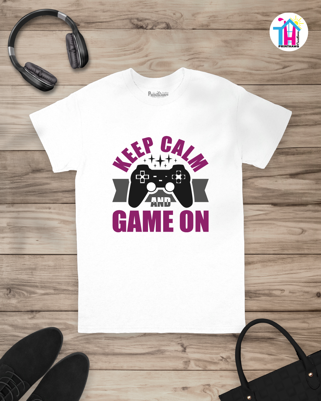 Keep Calm - Jeri Kid Gamer T-Shirt By Printhaws Creations