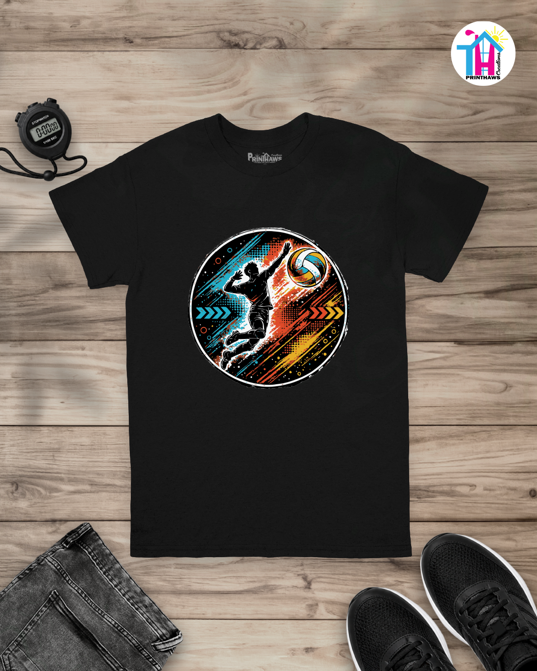Volleyball Energy - Sports T-Shirt By Printhaws Creations