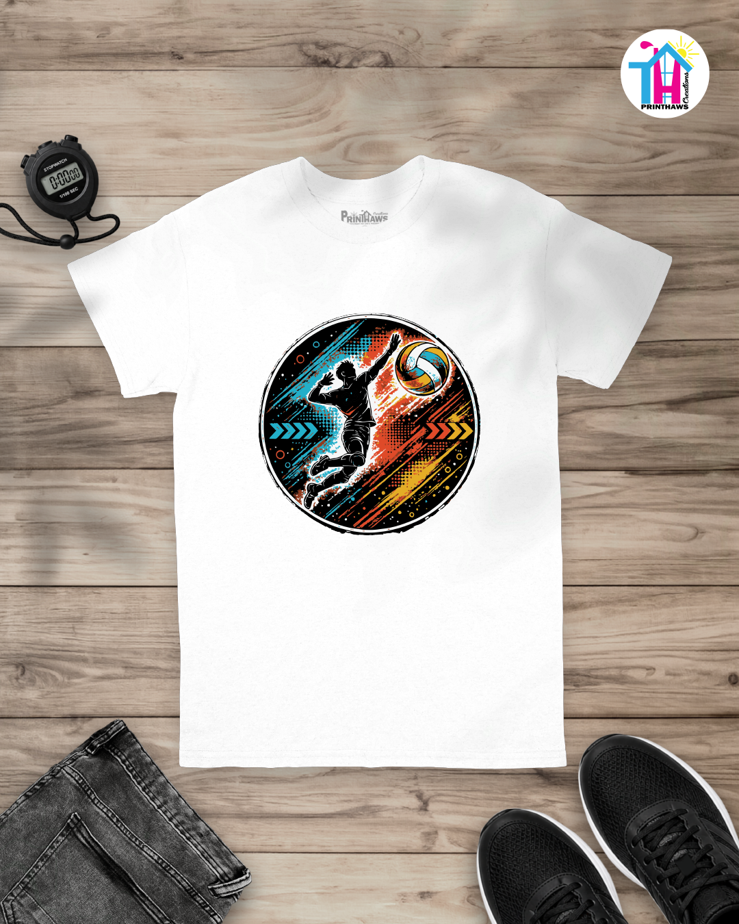 Volleyball Energy - Sports T-Shirt By Printhaws Creations