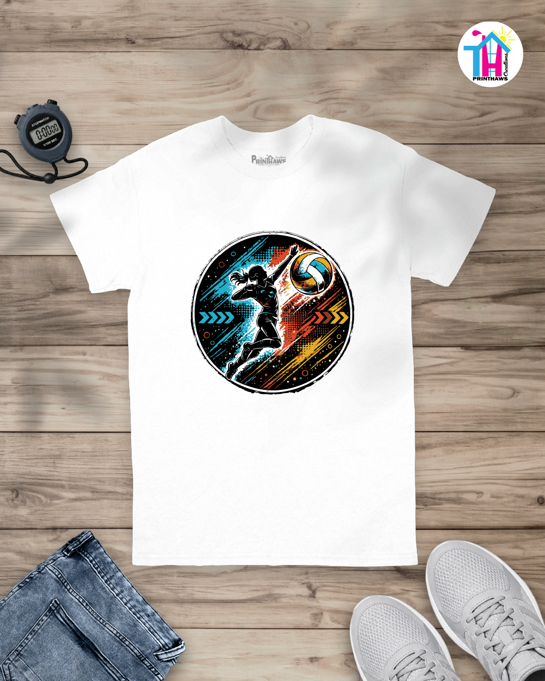 Volleyball Energy - Sports T-Shirt By Printhaws Creations