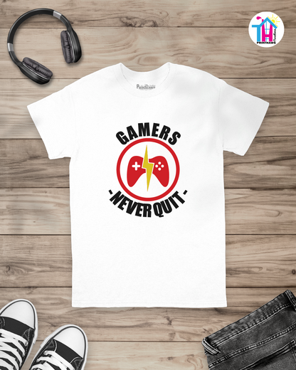 Gamers Never Quit - Jino Pro Gamer T-Shirt By Printhaws Creations