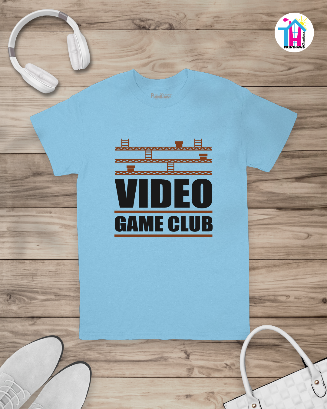 Video Game Club - Jeri Kid Gamer T-Shirt By Printhaws Creations