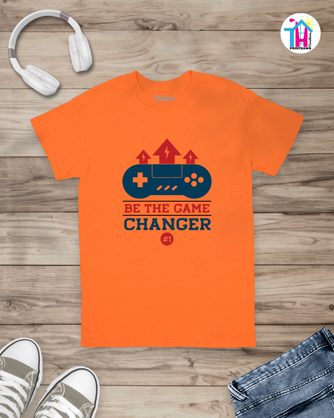 Be The Game Changer - Jino Pro Gamer T-Shirt By Printhaws Creations