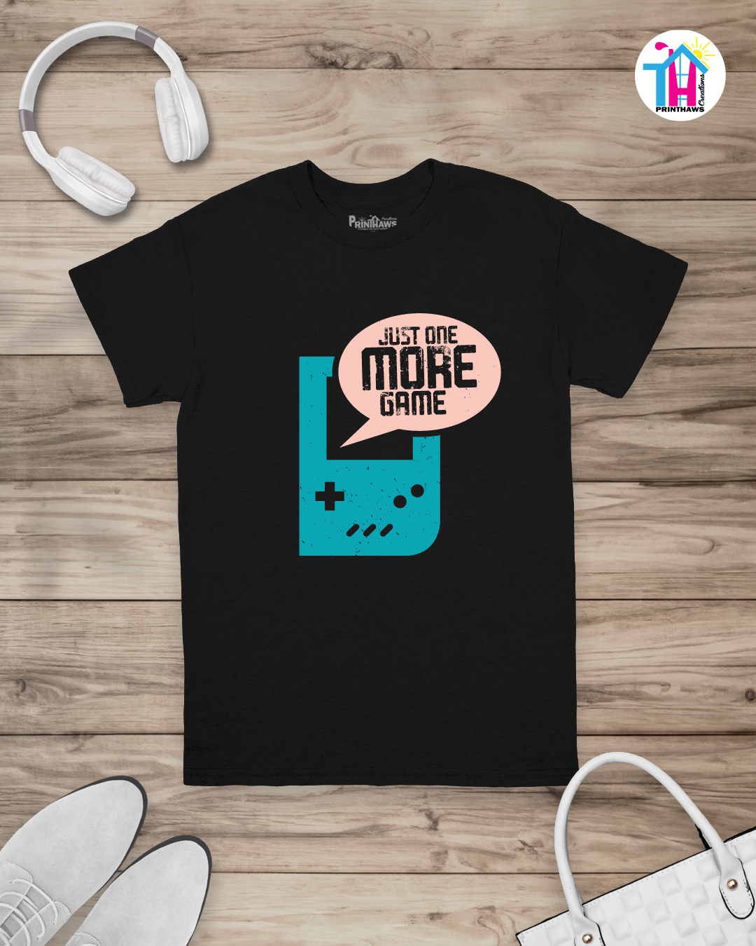 Just One More - Jeri Kid Gamer T-Shirt By Printhaws Creations