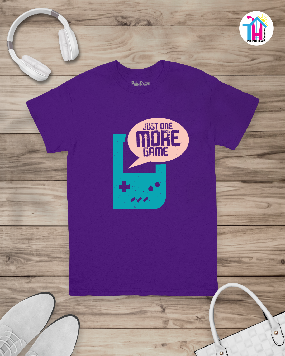 Just One More - Jeri Kid Gamer T-Shirt By Printhaws Creations