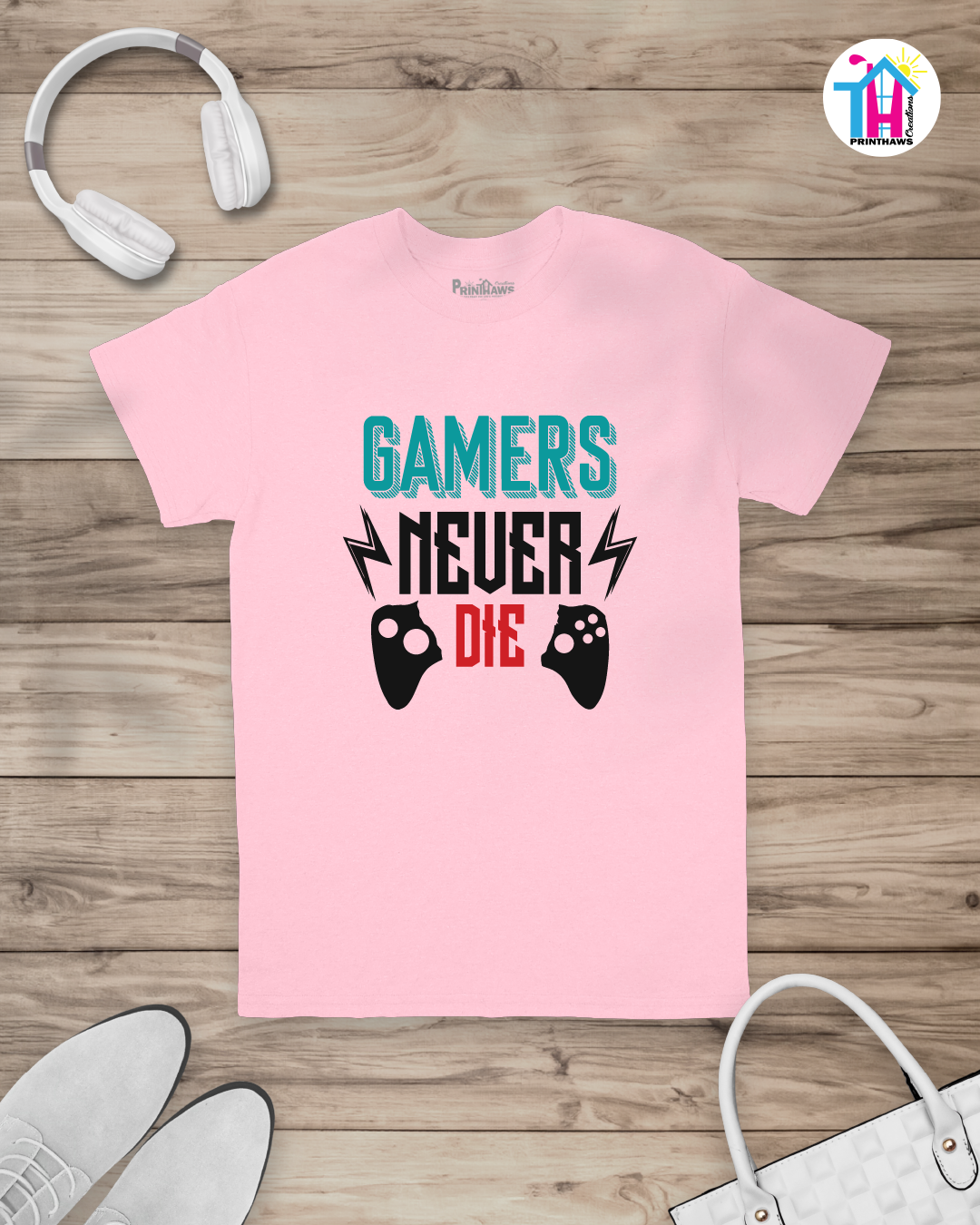 Gamers Never - Jeri Kid Gamer T-Shirt By Printhaws Creations