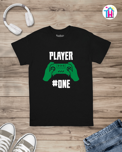 Player 1 - Jino Pro Gamer T-Shirt By Printhaws Creations