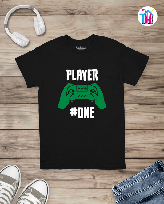 Player 1 - Jino Pro Gamer T-Shirt By Printhaws Creations