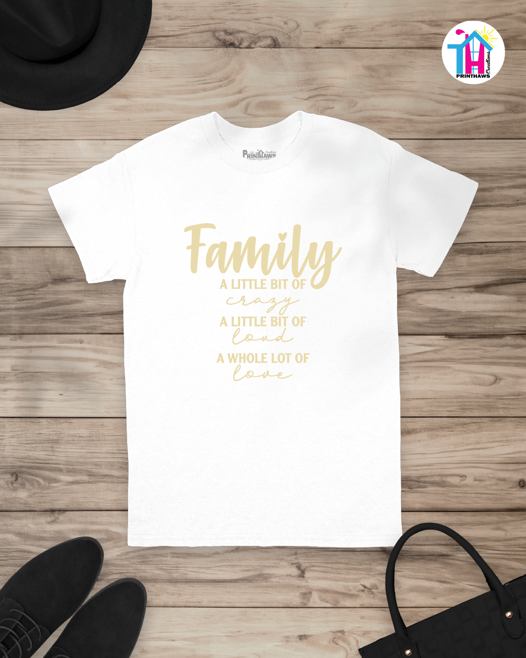 A Little Bit Of Crazy - Family T-Shirt By Printhaws Creations