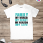 My World, My Heart - Family T-Shirt By Printhaws Creations