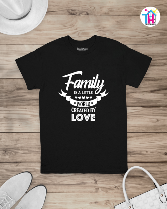A Little World - Family T-Shirt By Printhaws Creations