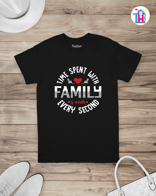 Time Spent With Family T-Shirt By Printhaws Creations