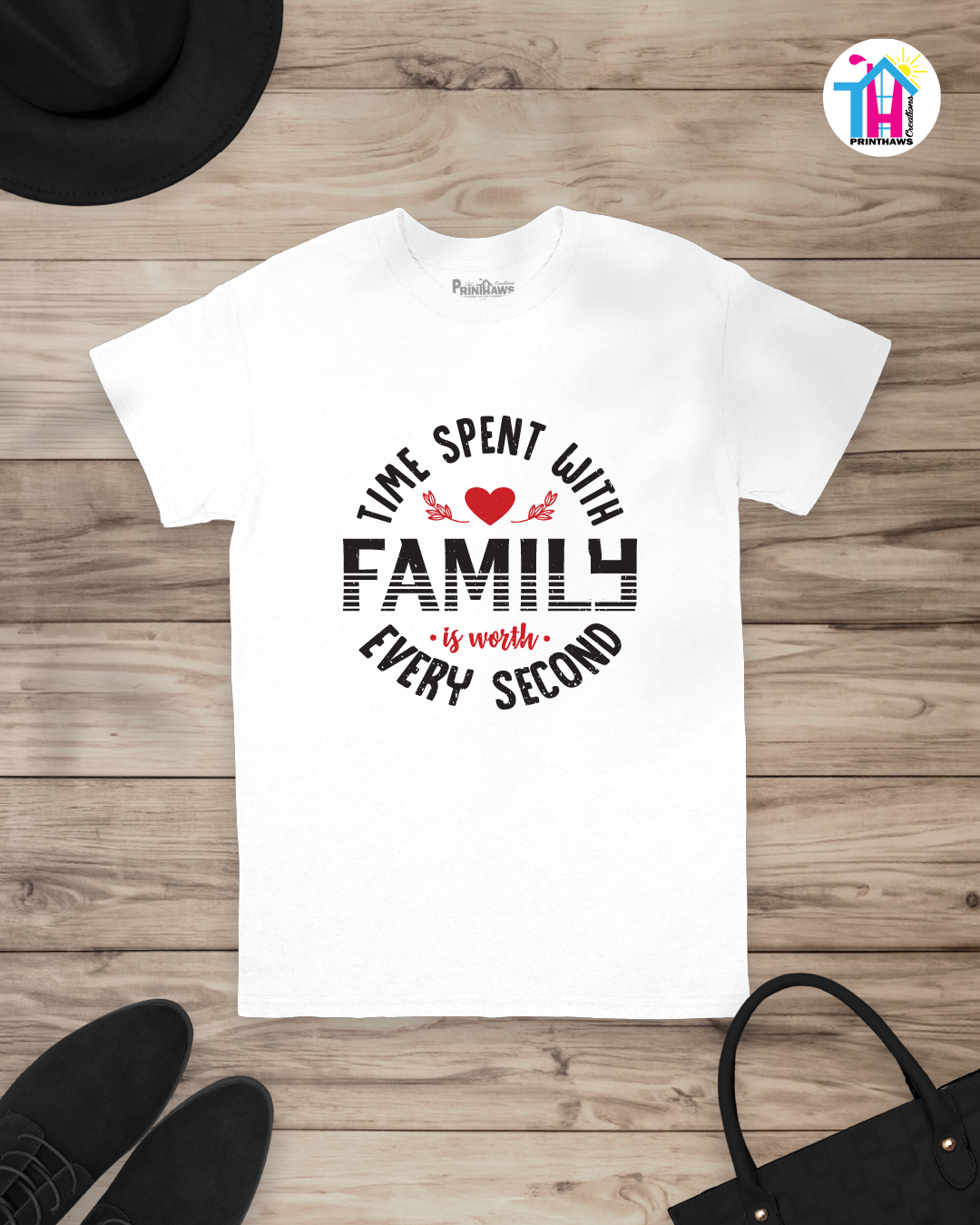 Time Spent With Family T-Shirt By Printhaws Creations