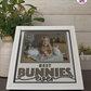 Best Bunnies Ever - Crafted Memoirs Photo Frame By Printhaws Creations, Reclined View Of Matte White Frame In Boulder Brown, Midnight Joy Theme (Dark, Radiant), 8x8 Frame Holds (4R) Photo -  For Your Pets