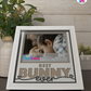 Best Bunny Ever - Crafted Memoirs Photo Frame By Printhaws Creations, Reclined View Of Matte White Frame In Boulder Brown, Sunbeam Bliss Theme (Light, Radiant), 8x8 Frame Holds (4R) Photo -  For Your Pets