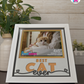 Best Cat Ever - Crafted Memoirs Photo Frame By Printhaws Creations, Matte Reclined View Of White Frame In Citrine Orange, Sunbeam Bliss Theme (Light, Radiant), 8x8 Frame Holds (4R) Photo -  For Your Pets