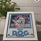 Best Dog Ever - Crafted Memoirs Photo Frame By Printhaws Creations, Reclined View Of Matte White Frame In Sapphire Blue, Midnight Joy Theme (Dark, Radiant), 8x8 Frame Holds (4R) Photo -  For Your Pets