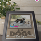 Best Dogs Ever - Crafted Memoirs Photo Frame By Printhaws Creations, Reclined View Of Matte Black Frame In Boulder Brown, Sunbeam Bliss Theme (Light, Radiant), 8x8 Frame Holds (4R) Photo -  For Your Pets