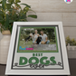 Best Dogs Ever - Crafted Memoirs Photo Frame By Printhaws Creations, Reclined View Of Matte White Frame In Emerald Green, Midnight Joy Theme (Dark, Radiant), 8x8 Frame Holds (4R) Photo -  For Your Pets
