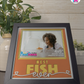 Best Fish Ever - Crafted Memoirs Photo Frame By Printhaws Creations, Reclined View Of Matte Black Frame In Citrine Orange, Midnight Joy Theme (Dark, Radiant), 8x8 Frame Holds (4R) Photo -  For Your Pets