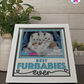 Best Furbabies Ever - Crafted Memoirs Photo Frame By Printhaws Creations, Reclined View Of Matte White Frame In Sapphire Blue, Sunbeam Bliss Theme (Light, Radiant), 8x8 Frame Holds (4R) Photo -  For Your Pets