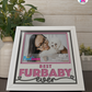 Best Furbaby Ever - Crafted Memoirs Photo Frame By Printhaws Creations, Reclined View Of Matte White Frame In Quartz Pink, Midnight Joy Theme (Dark, Radiant), 8x8 Frame Holds (4R) Photo -  For Your Pets