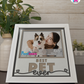Best Pet Ever - Crafted Memoirs Photo Frame By Printhaws Creations, Reclined View Of Matte White Frame In Boulder Brown, Sunbeam Bliss Theme (Light, Radiant), 8x8 Frame Holds (4R) Photo -  For Your Pets