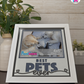 Best Pets Ever - Crafted Memoirs Photo Frame By Printhaws Creations, Reclined View Of Matte White Frame In Moonstone Gray, Midnight Joy Theme (Dark, Radiant), 8x8 Frame Holds (4R) Photo -  For Your Pets
