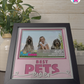 Best Pets Ever - Crafted Memoirs Photo Frame By Printhaws Creations, Reclined View Of Matte Black Frame In Quartz Pink, Sunbeam Bliss Theme (Light, Radiant), 8x8 Frame Holds (4R) Photo -  For Your Pets