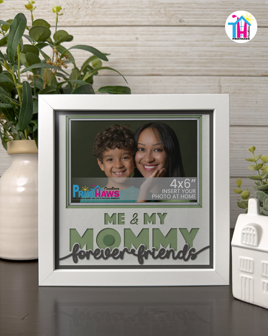 Me And Mommy Forever Friends - Crafted Memoirs Photo Frame By Printhaws Creations, Matte White Frame, In A Refined Range Of Colors, 8x8 Frame Holds (4R) Photo - For Mom
