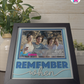 Remember When - Crafted Memoirs Photo Frame By Printhaws Creations, Matte Black Frame In Sapphire Blue, Sunbeam Bliss Theme (Light, Radiant), 8x8 Frame Holds (4R) Photo - For Summer Days