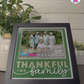 Thankful For Family - Crafted Memoirs Photo Frame By Printhaws Creations, Reclined View Of Matte Black Frame In Emerald Green, Nightfall Affection Theme (Dark, Timeless), 8x8 Frame Holds (4R) Photo -  For Family Moments Together