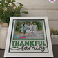 Thankful For Family - Crafted Memoirs Photo Frame By Printhaws Creations, Reclined View Of Matte White Frame In Emerald Green, Nightfall Affection Theme (Dark, Timeless), 8x8 Frame Holds (4R) Photo -  For Family Moments Together