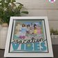 Vacation Vibes - Crafted Memoirs Photo Frame By Printhaws Creations, Matte White Frame In Sapphire Blue, Twilight Serenade Theme (Colorplay, Dynamic), 8x8 Frame Holds (4R) Photo - For Summer Days