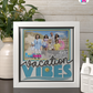Vacation Vibes - Crafted Memoirs Photo Frame By Printhaws Creations, Matte White Frame In Sapphire Blue, Twilight Serenade Theme (Colorplay, Dynamic), 8x8 Frame Holds (4R) Photo - For Summer Days