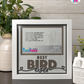 Best Bird Ever - Crafted Memoirs Photo Frame By Printhaws Creations, Matte White Frame In Boulder Brown, Midnight Joy Theme (Dark, Radiant), 8x8 Frame Holds (4R) Photo -  For Your Pets