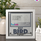 Best Bird Ever - Crafted Memoirs Photo Frame By Printhaws Creations, Matte White Frame In Moonstone Gray, Midnight Joy Theme (Dark, Radiant), 8x8 Frame Holds (4R) Photo -  For Your Pets