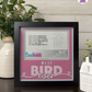 Best Bird Ever - Crafted Memoirs Photo Frame By Printhaws Creations, Matte Black Frame In Quartz Pink, Midnight Joy Theme (Dark, Radiant), 8x8 Frame Holds (4R) Photo -  For Your Pets