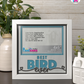 Best Bird Ever - Crafted Memoirs Photo Frame By Printhaws Creations, Matte White Frame In Sapphire Blue, Sunbeam Bliss Theme (Light, Radiant), 8x8 Frame Holds (4R) Photo -  For Your Pets