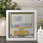 Best Bird Ever - Crafted Memoirs Photo Frame By Printhaws Creations, Matte White Frame In Topaz Yellow, Midnight Joy Theme (Dark, Radiant), 8x8 Frame Holds (4R) Photo -  For Your Pets