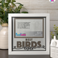 Best Birds Ever - Crafted Memoirs Photo Frame By Printhaws Creations, Matte White Frame In Boulder Brown, Midnight Joy Theme (Dark, Radiant), 8x8 Frame Holds (4R) Photo -  For Your Pets