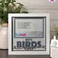 Best Birds Ever - Crafted Memoirs Photo Frame By Printhaws Creations, Matte White Frame In Moonstone Gray, Midnight Joy Theme (Dark, Radiant), 8x8 Frame Holds (4R) Photo -  For Your Pets