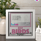 Best Birds Ever - Crafted Memoirs Photo Frame By Printhaws Creations, Matte White Frame In Quartz Pink, Midnight Joy Theme (Dark, Radiant), 8x8 Frame Holds (4R) Photo -  For Your Pets