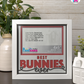 Best Bunnies Ever - Crafted Memoirs Photo Frame By Printhaws Creations, Matte White Frame In Garnet Red, Midnight Joy Theme (Dark, Radiant), 8x8 Frame Holds (4R) Photo -  For Your Pets