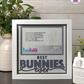 Best Bunnies Ever - Crafted Memoirs Photo Frame By Printhaws Creations, Matte White Frame In Moonstone Gray, Midnight Joy Theme (Dark, Radiant), 8x8 Frame Holds (4R) Photo -  For Your Pets