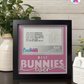 Best Bunnies Ever - Crafted Memoirs Photo Frame By Printhaws Creations, Matte Black Frame In Quartz Pink, Midnight Joy Theme (Dark, Radiant), 8x8 Frame Holds (4R) Photo -  For Your Pets