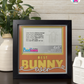 Best Bunny Ever - Crafted Memoirs Photo Frame By Printhaws Creations, Matte Black Frame In Citrine Orange, Midnight Joy Theme (Dark, Radiant), 8x8 Frame Holds (4R) Photo -  For Your Pets