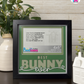 Best Bunny Ever - Crafted Memoirs Photo Frame By Printhaws Creations, Matte Black Frame In Emerald Green, Midnight Joy Theme (Dark, Radiant), 8x8 Frame Holds (4R) Photo -  For Your Pets