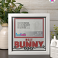 Best Bunny Ever - Crafted Memoirs Photo Frame By Printhaws Creations, Matte White Frame In Garnet Red, Midnight Joy Theme (Dark, Radiant), 8x8 Frame Holds (4R) Photo -  For Your Pets